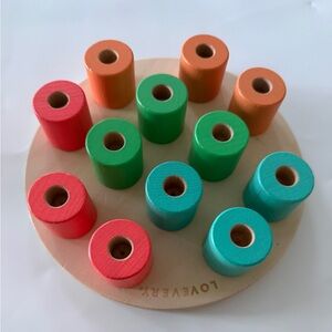 Lovevery Original Wooden Stacking Pegboard Very Gently Used